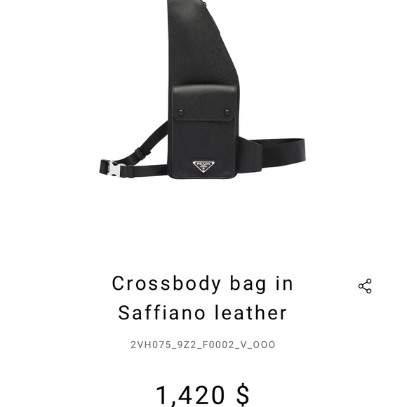 MENS AUTHENTIC PRADA CROSSBODY - Picture 1 of 3